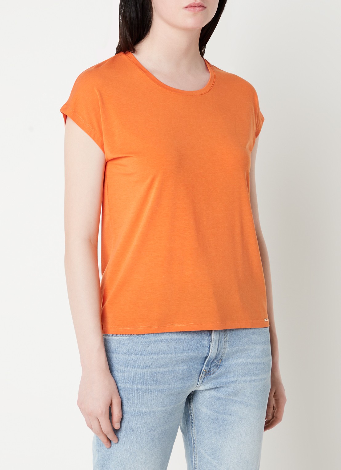 CINQUE Citwist T-shirt  - detail orange