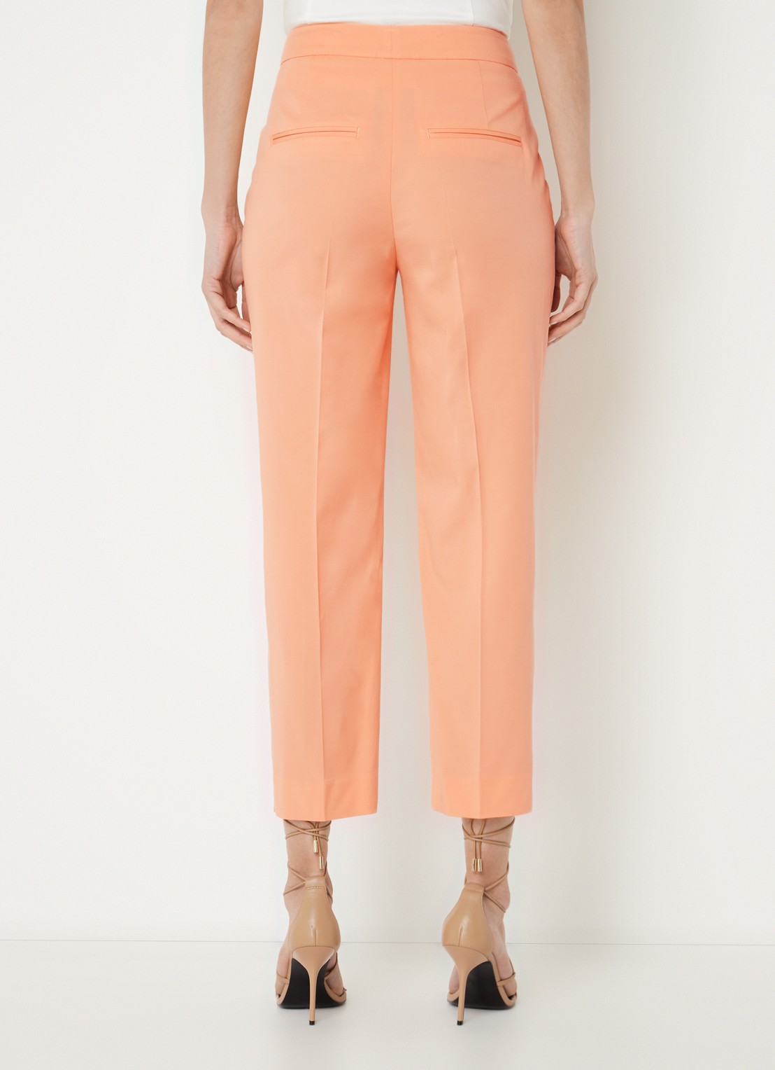 CINQUE Hennes high waist tapered fit pantalon met steekzakken - achterkant 3 lichtoranje