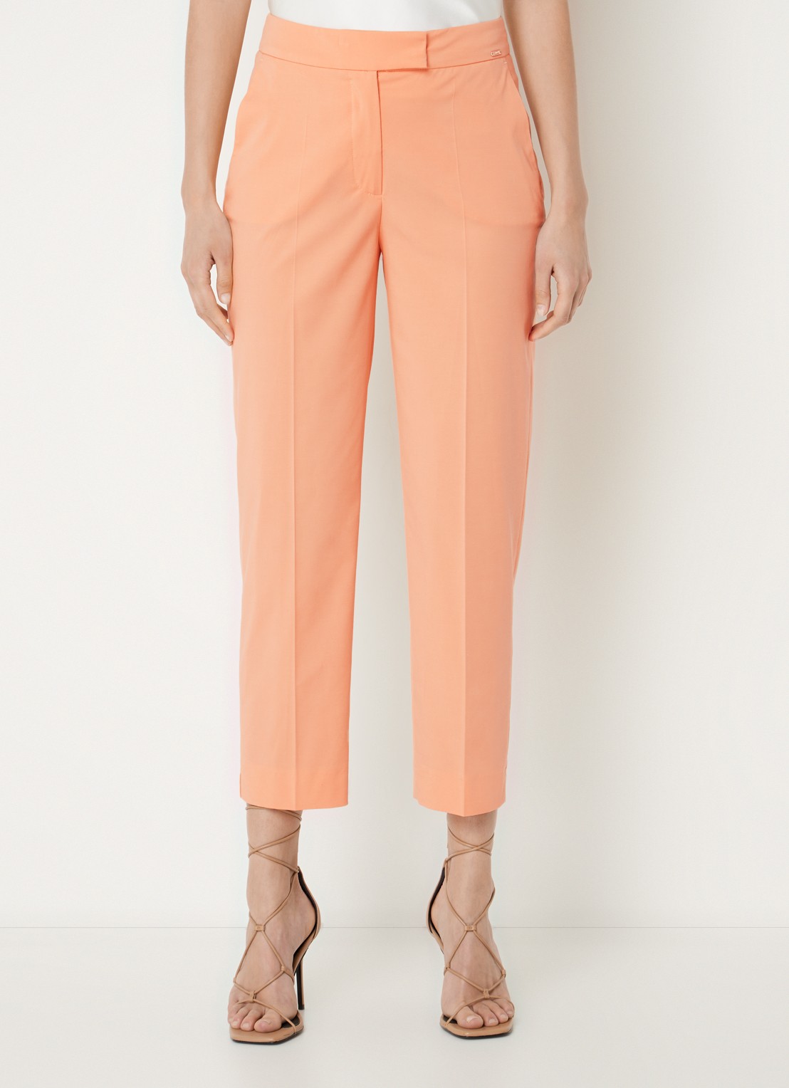 CINQUE Hennes high waist tapered fit pantalon met steekzakken - detail 4 lichtoranje