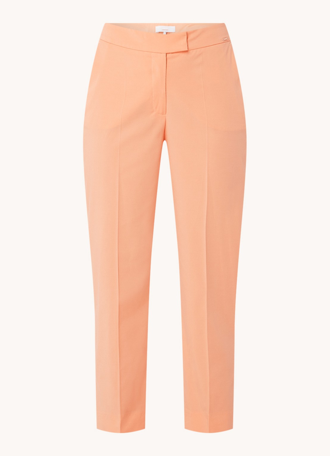 CINQUE Hennes high waist tapered fit pantalon met steekzakken - voorkant lichtoranje
