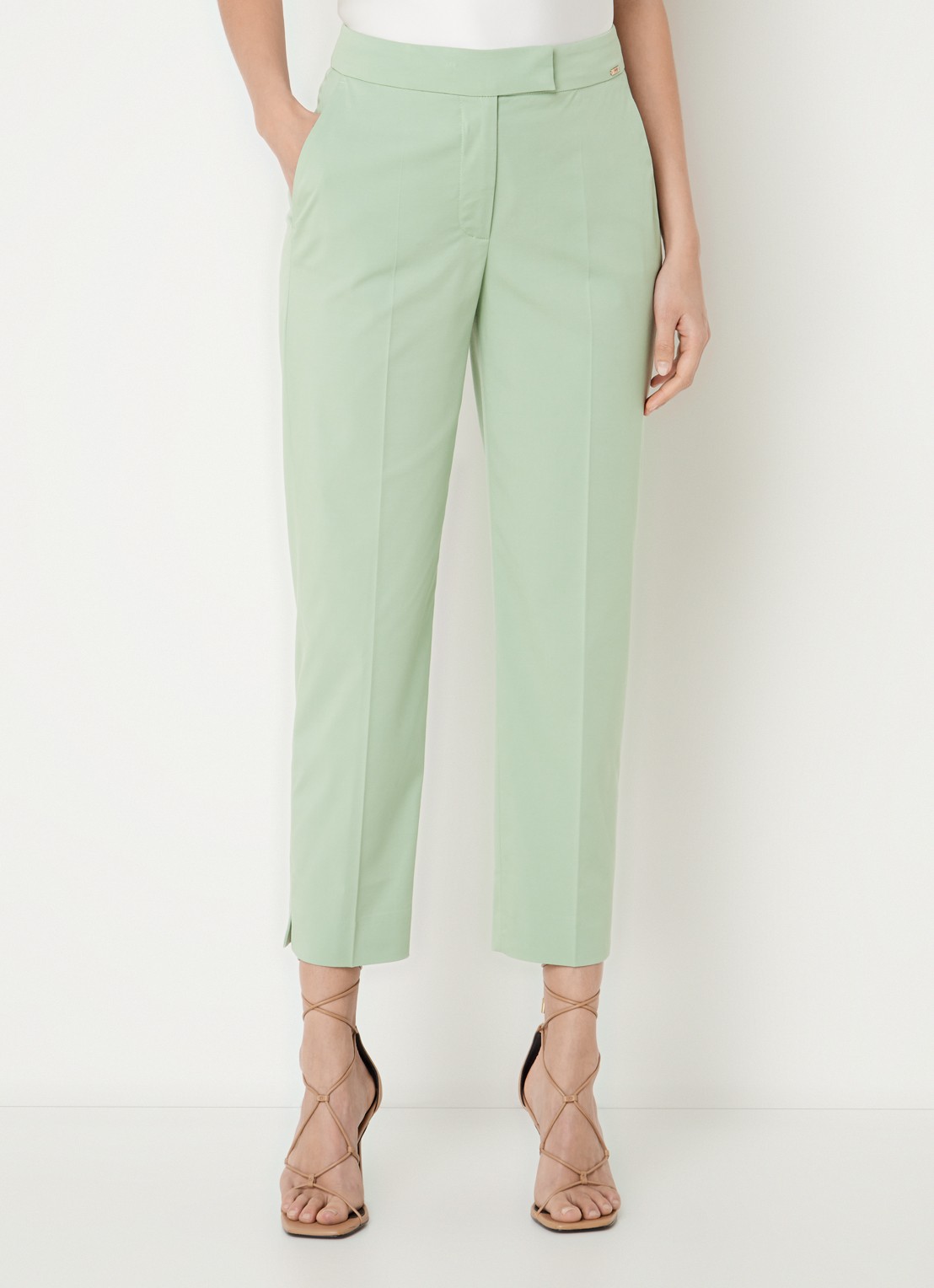 CINQUE Hennes high waist tapered fit pantalon met steekzakken - detail 4 lichtgroen