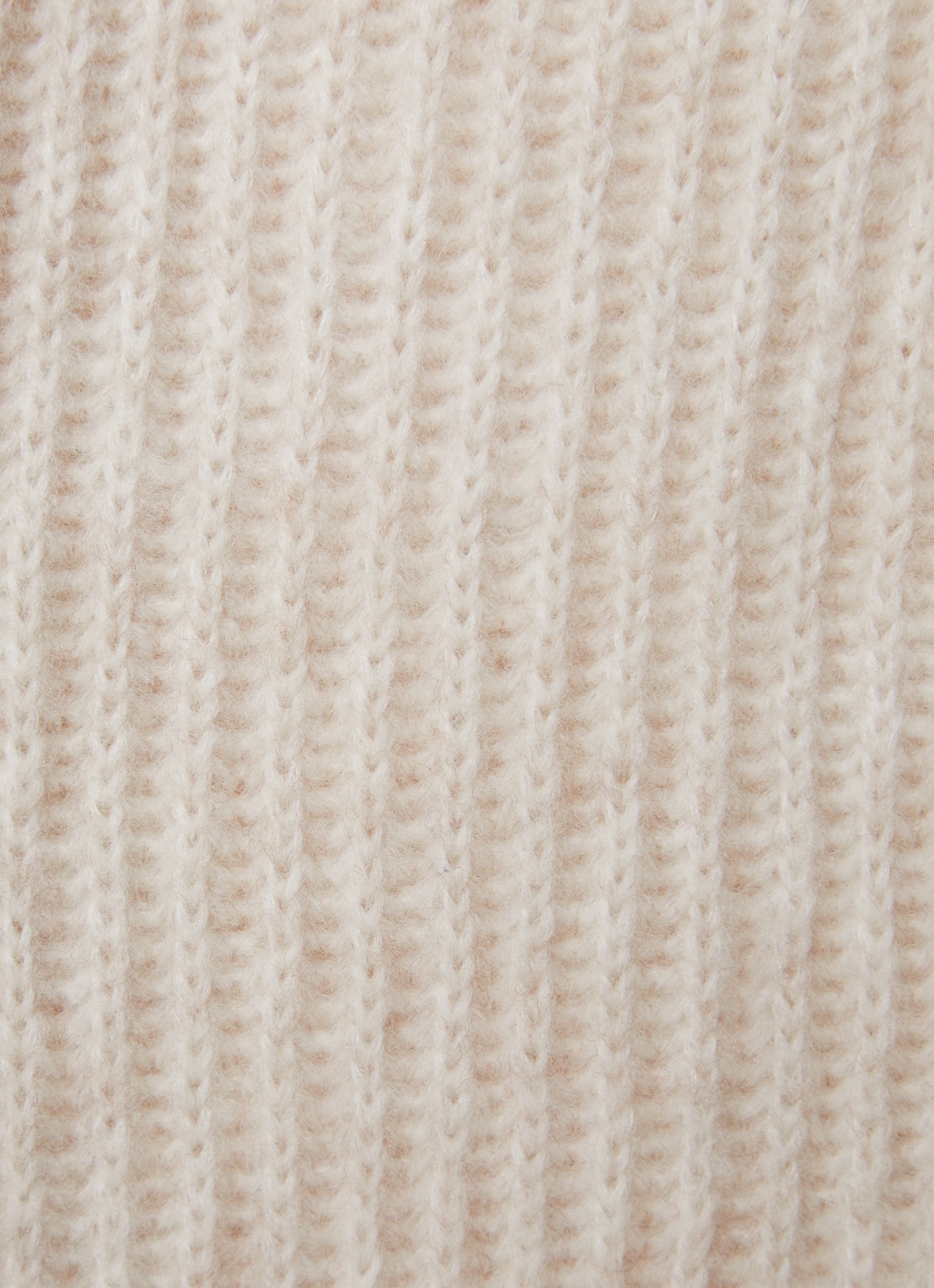 Cinque Ribgebreide pullover in merino wolblend - detail 5 creme