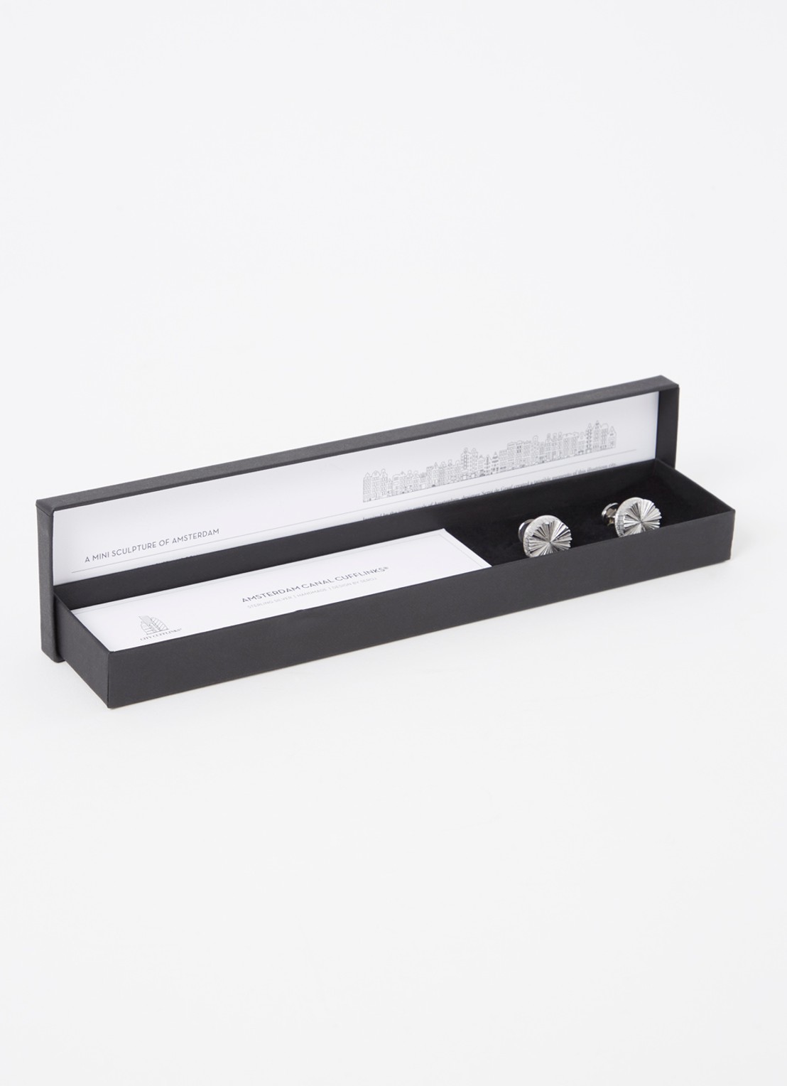 City Cufflinks Amsterdam Canal manchetknopen van zilver - voorkant 4 zilver