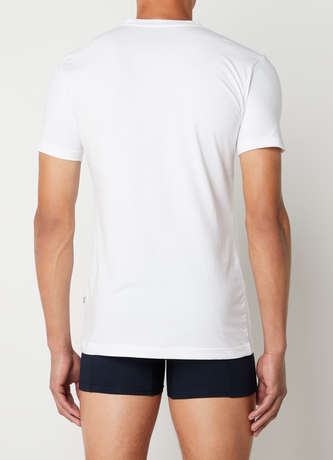 Claesen's 2-pack T-shirts met V-hals - achterkant wit