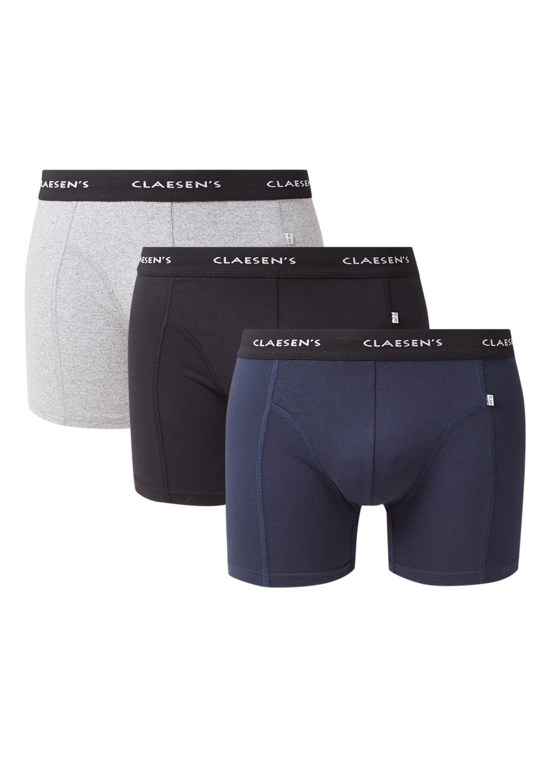 Claesen's Boxershorts in 3-pack  - voorkant 2 multicolor