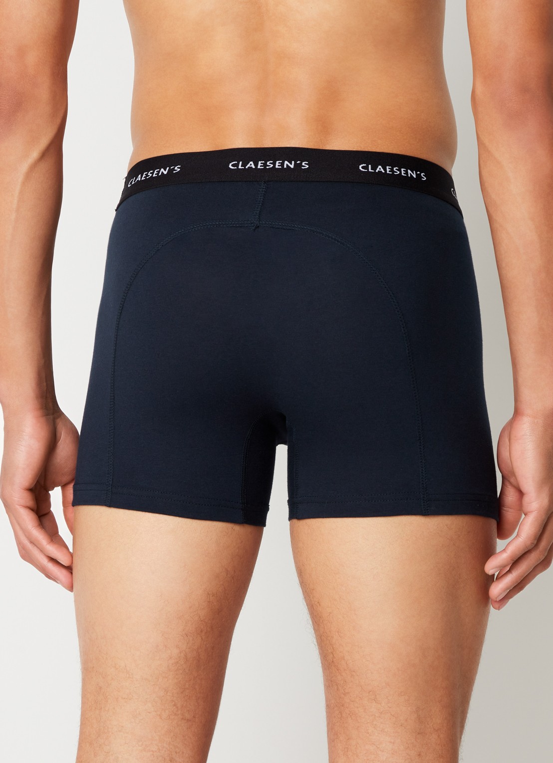 Claesen's Boxershorts in 3-pack - achterkant donkerblauw