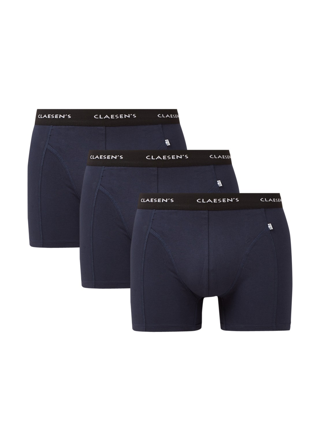 Claesen's Boxershorts in 3-pack - detail 4 donkerblauw