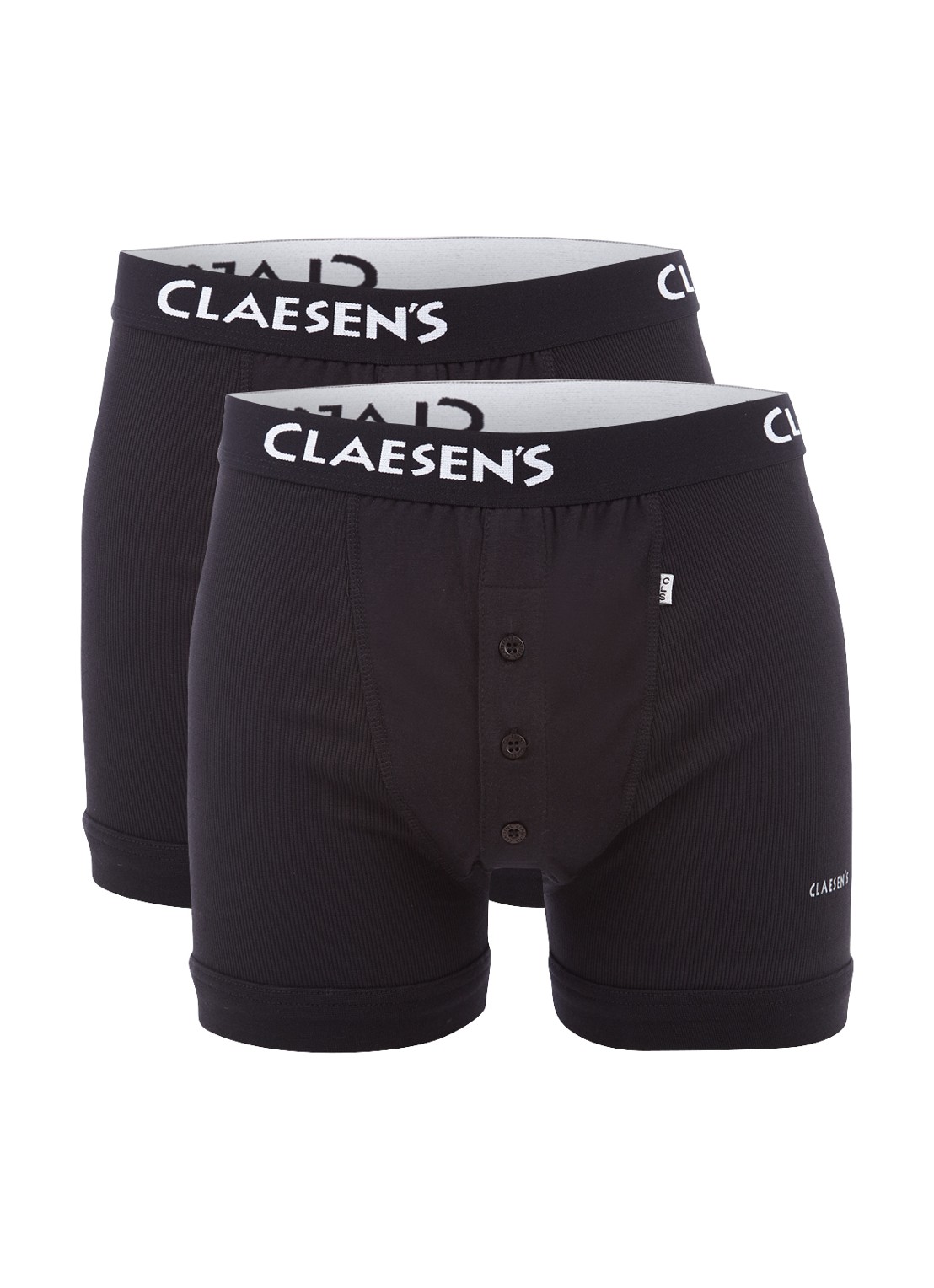 Claesen's Harlem boxershorts in uni in 2-pack - detail 5 zwart