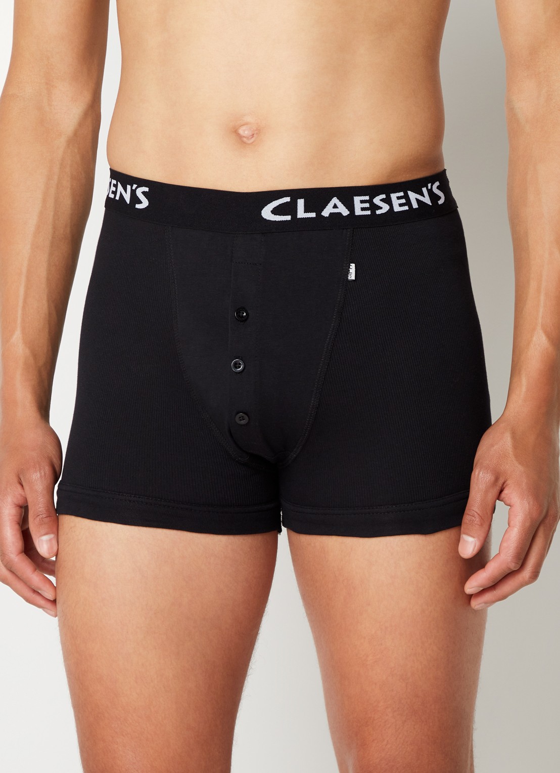Claesen's Harlem boxershorts in uni in 2-pack - voorkant 3 zwart