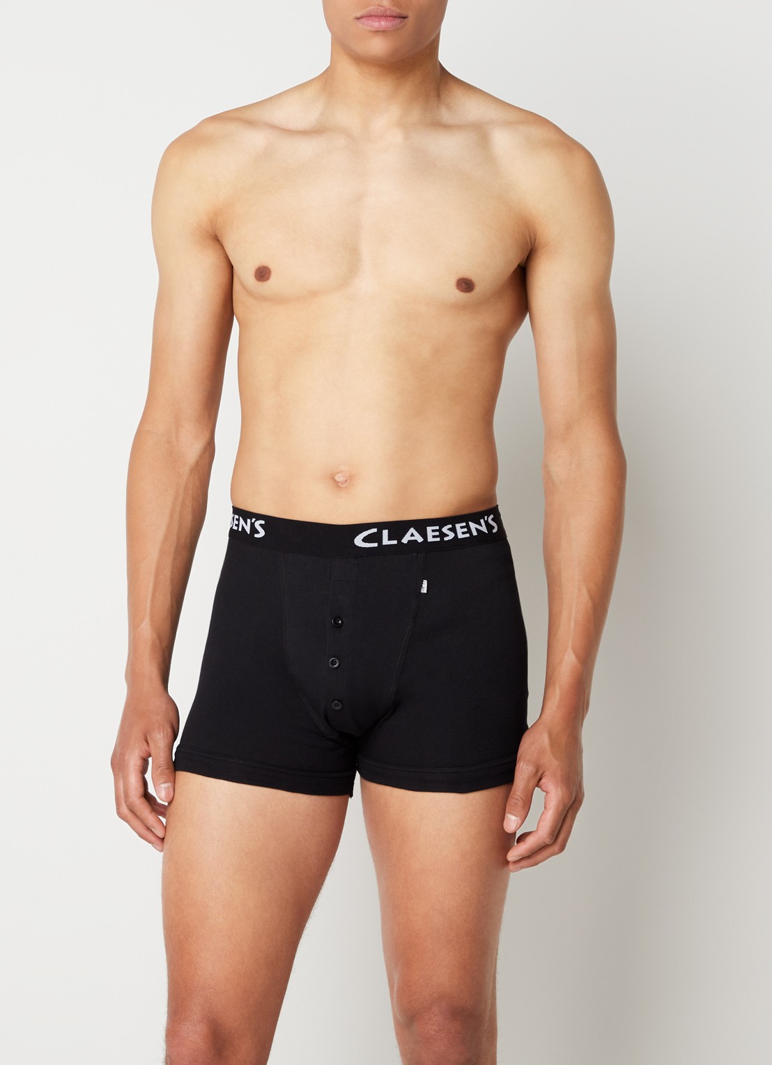 Claesen's Harlem boxershorts in uni in 2-pack - voorkant 4 zwart