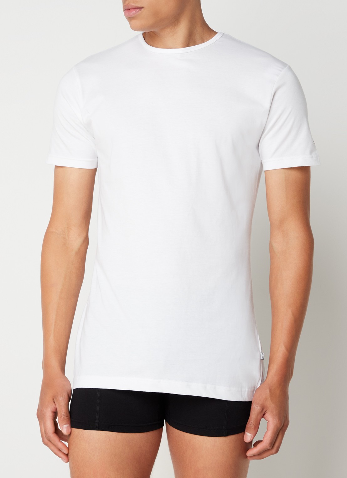 Claesen's Slim fit T-shirt in 2-pack - detail 3 wit