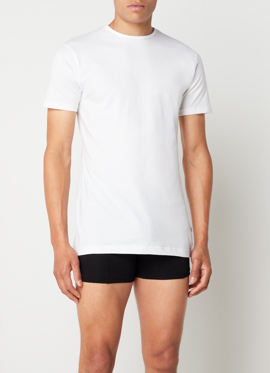 Claesen's Slim fit T-shirt in 2-pack - voorkant 2 wit