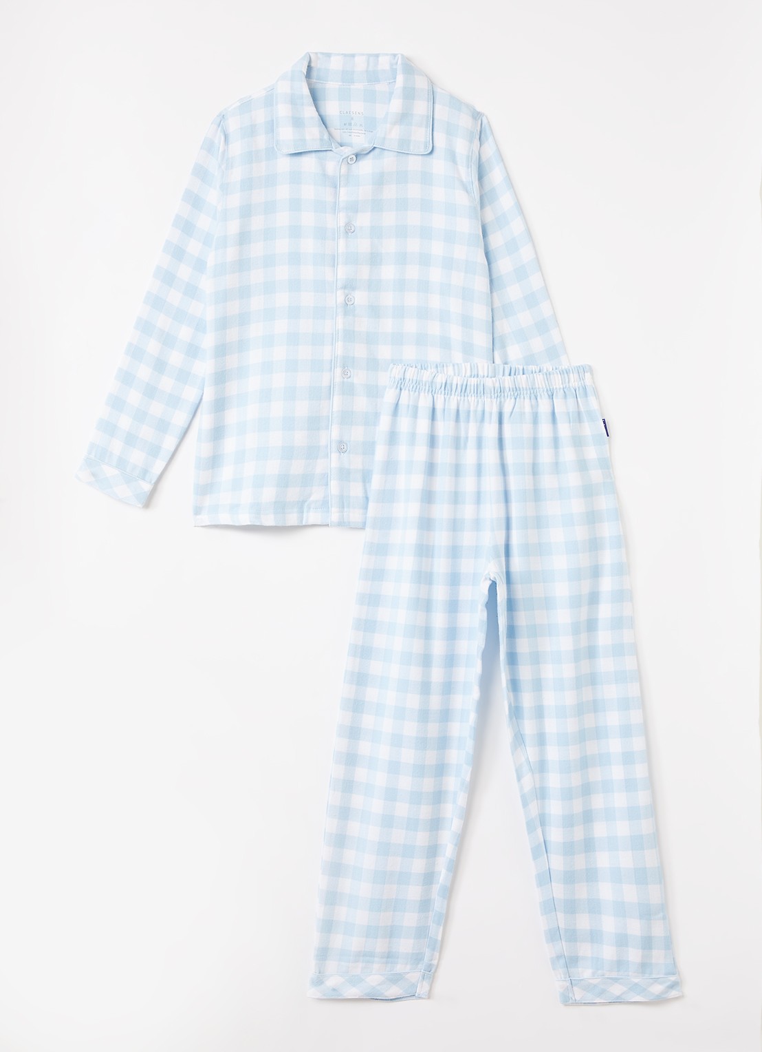 Claesens Pyjamaset van katoen - voorkant lichtblauw