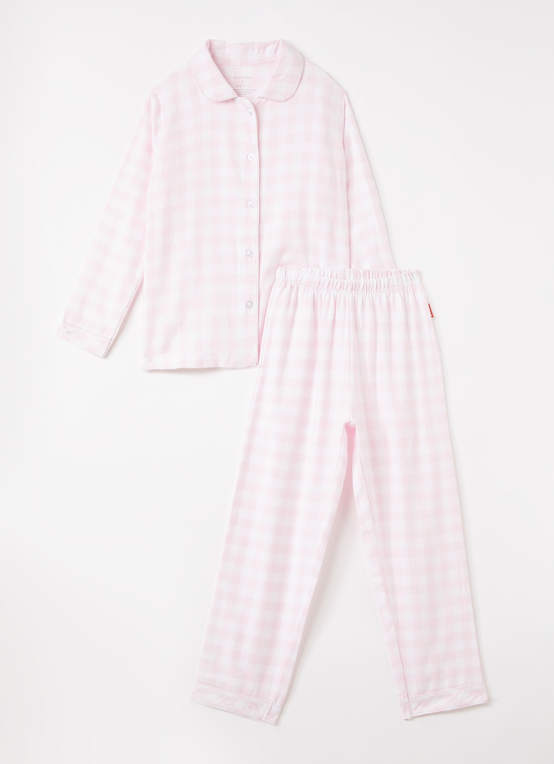 Claesens Pyjamaset van katoen - voorkant lichtroze