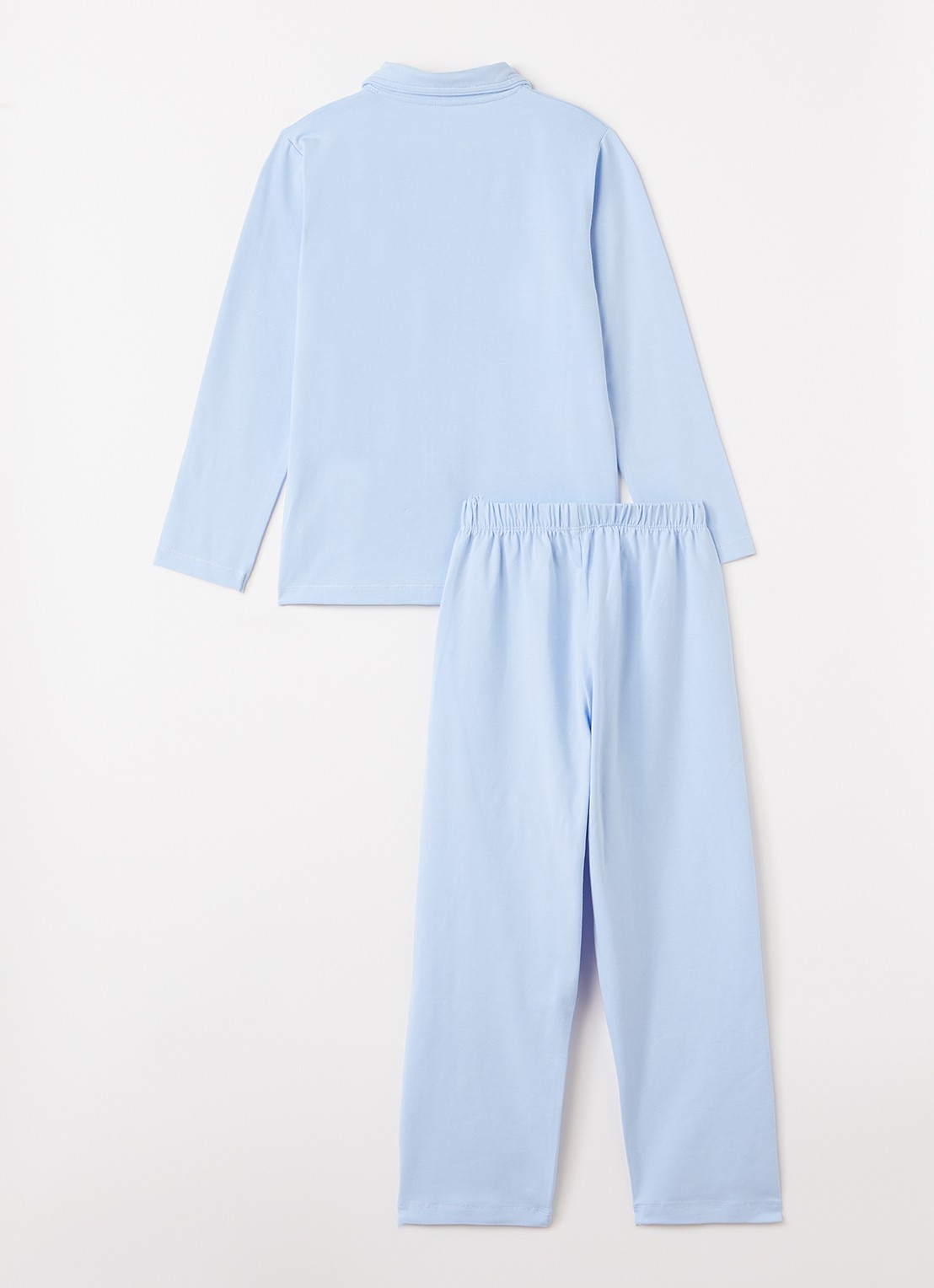 Claesens Pyjamaset van katoen - voorkant 2 blauwgrijs