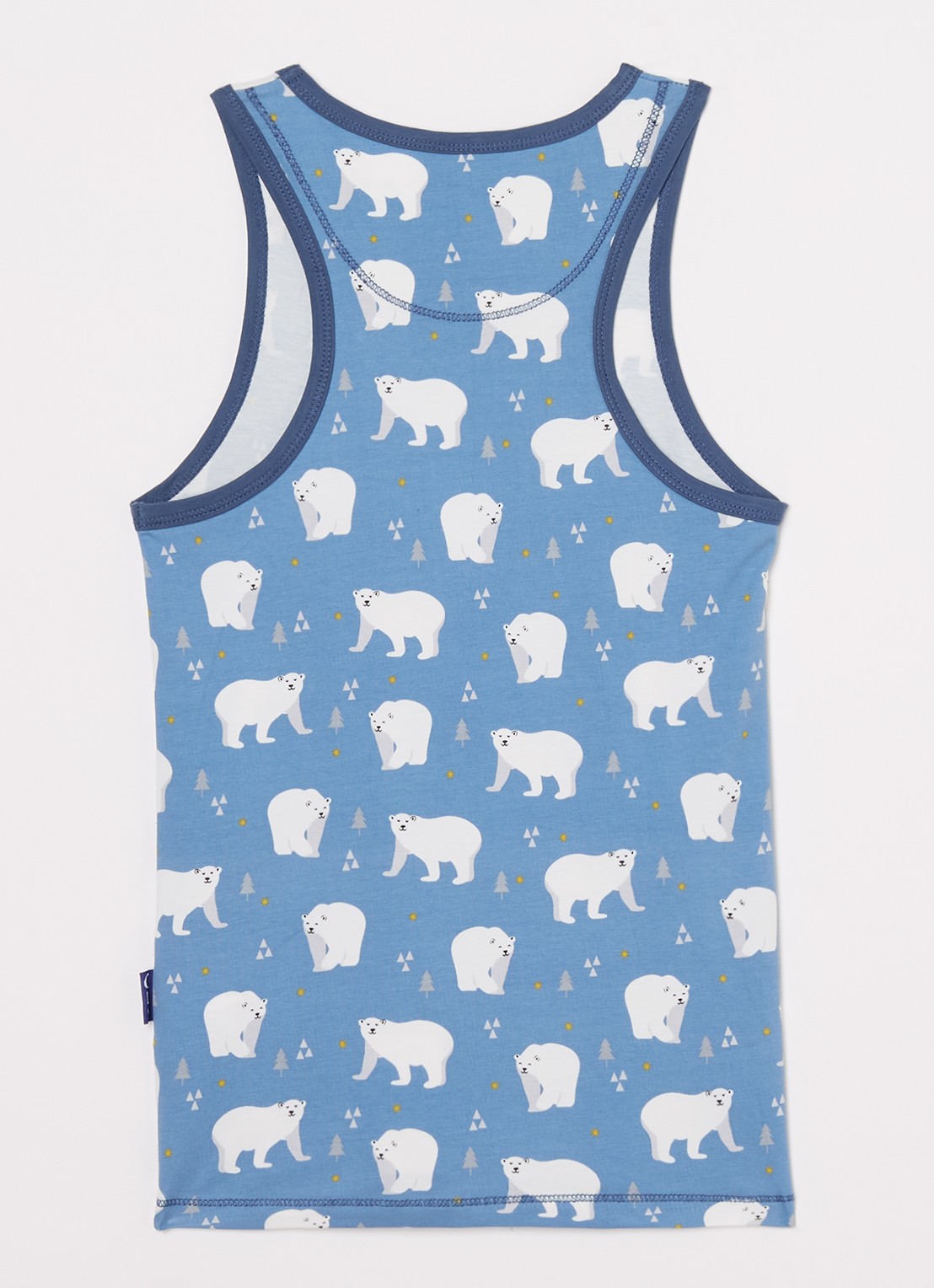 Claesens Singlet met print in 2-pack - voorkant 2 blauwgrijs