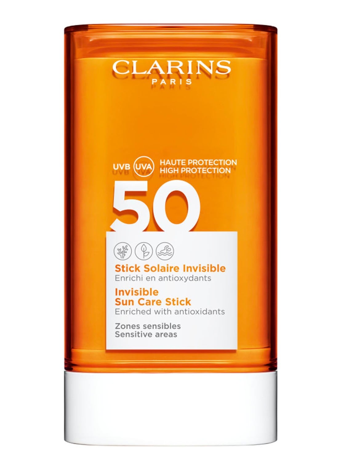 Clarins Invisible Sun Care Stick SPF50 Face - zonnebrand - voorkant 2 undefined