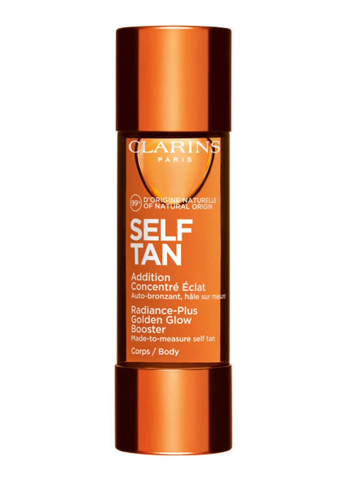 Clarins Radiance-Plus Golden Glow Booster for Body - zelfbruinende druppels - voorkant undefined
