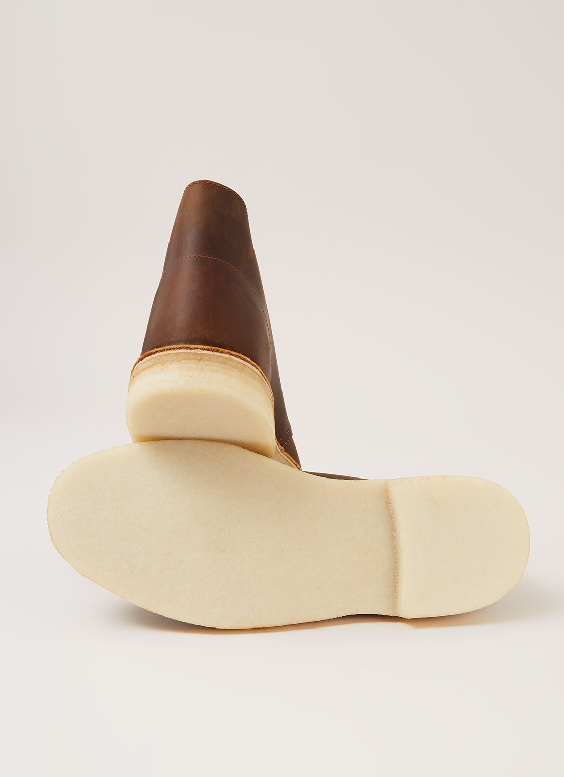 Clarks Desert boot van gewaxt leer - detail 3 kastanjebruin
