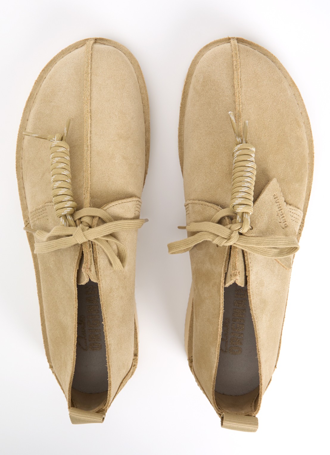 Clarks Originals Desert Trek veterschoen van suède - detail 4 beige