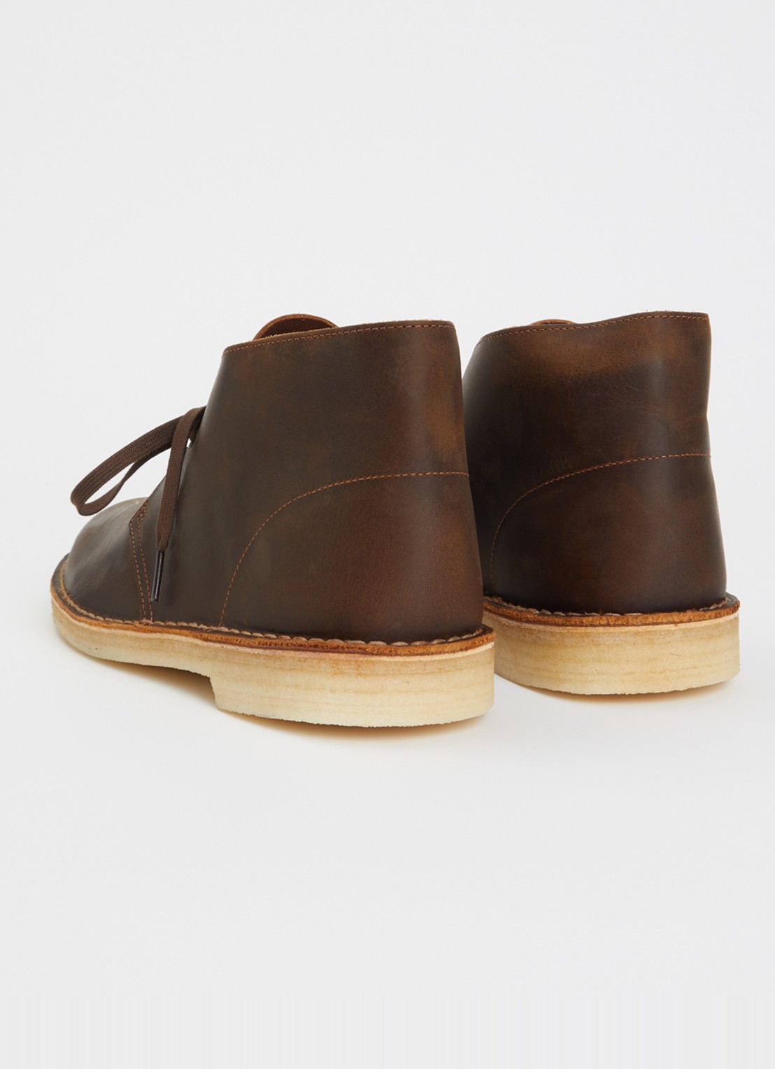 Clarks Originals Desert veterschoen van leer - achterkant 3 bruin