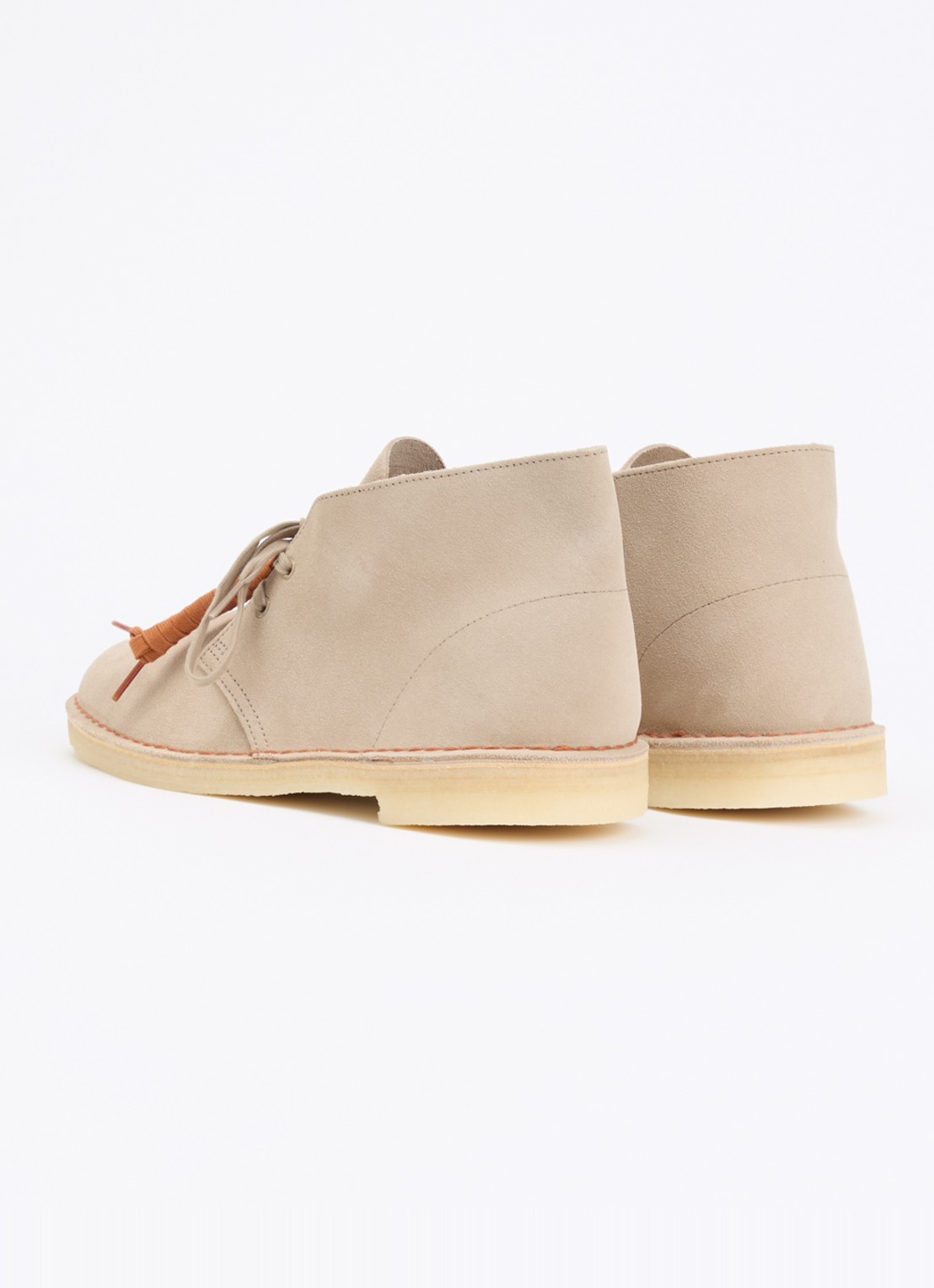Clarks Originals Desert veterschoen van suède - achterkant 5 beige