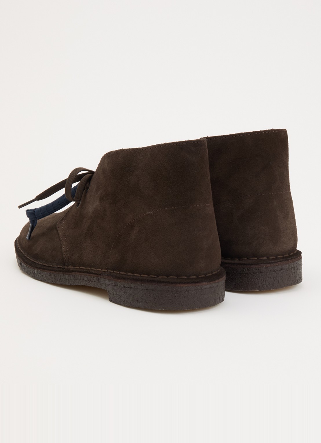 Clarks Originals Desert veterschoen van suède - achterkant donkerbruin