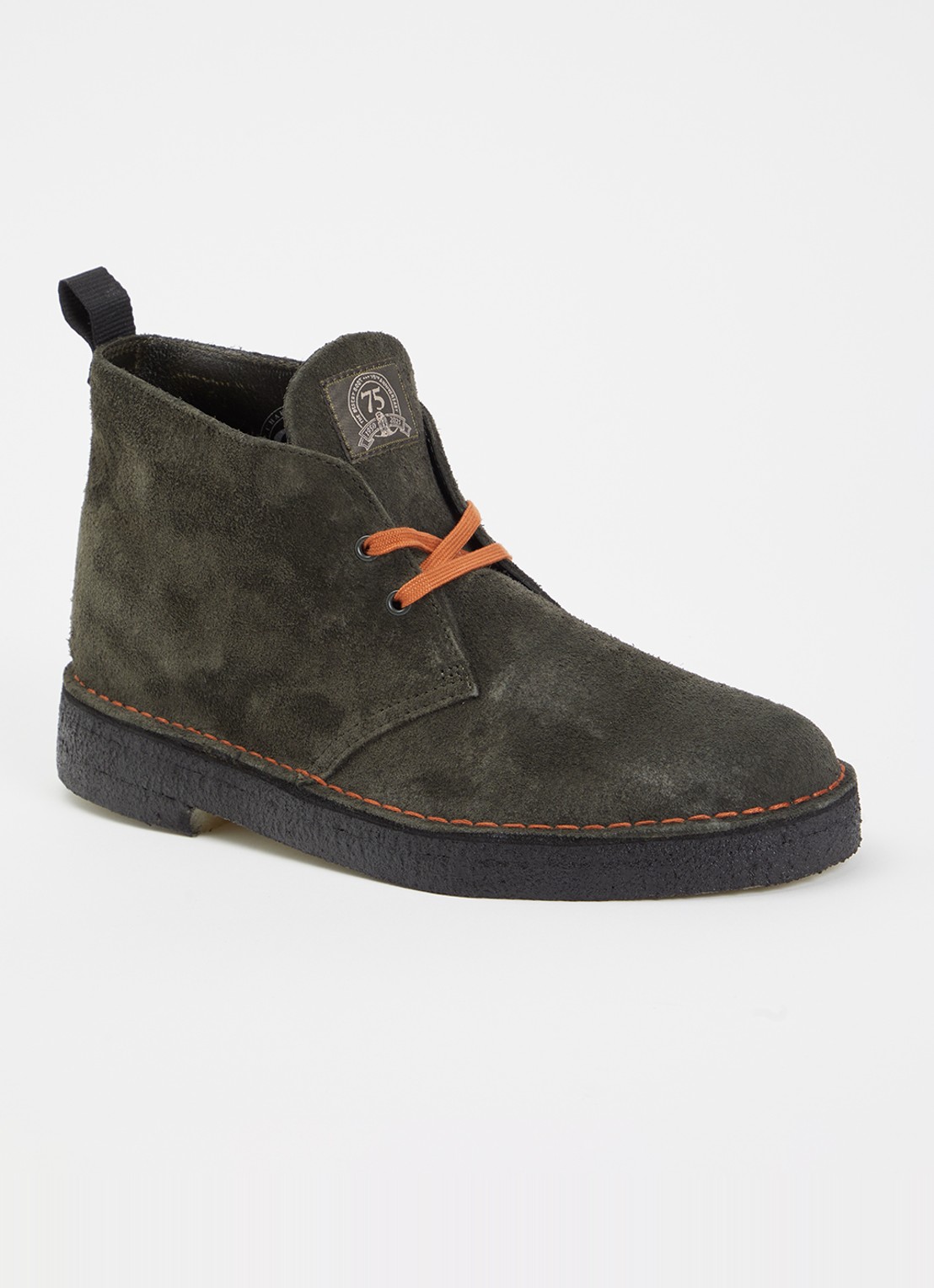 Clarks Originals Desert veterschoen van suède - voorkant groen