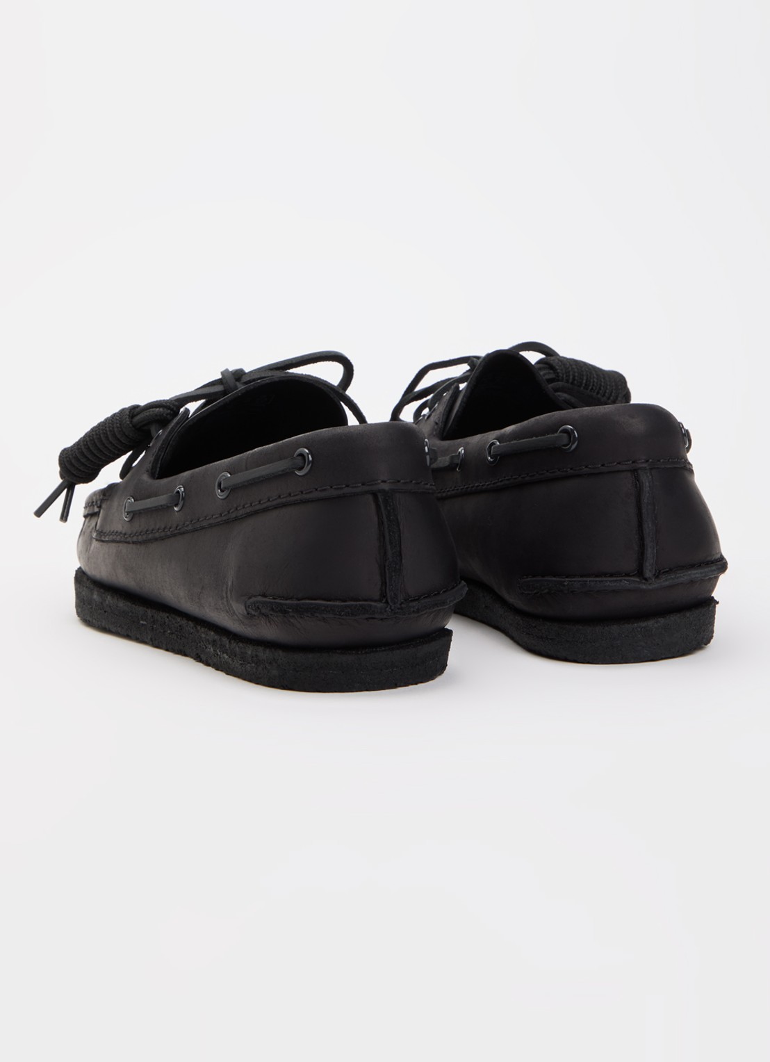 Clarks Originals Godney Boat bootschoen van leer - achterkant 5 zwart