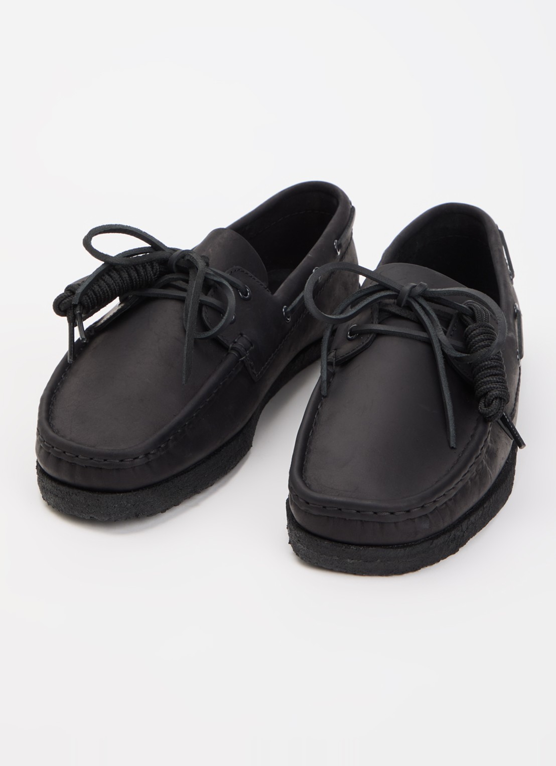 Clarks Originals Godney Boat bootschoen van leer - detail 2 zwart