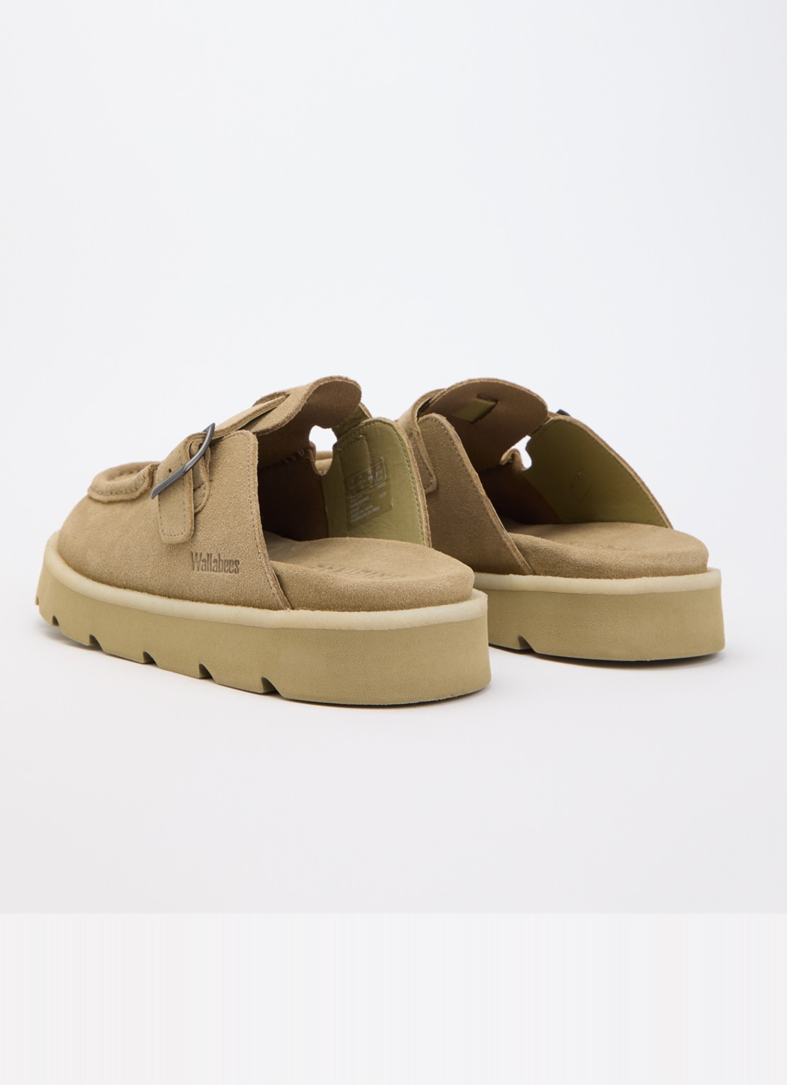 Clarks Originals Meare Mocc sandaal van suéde  - achterkant 5 beige