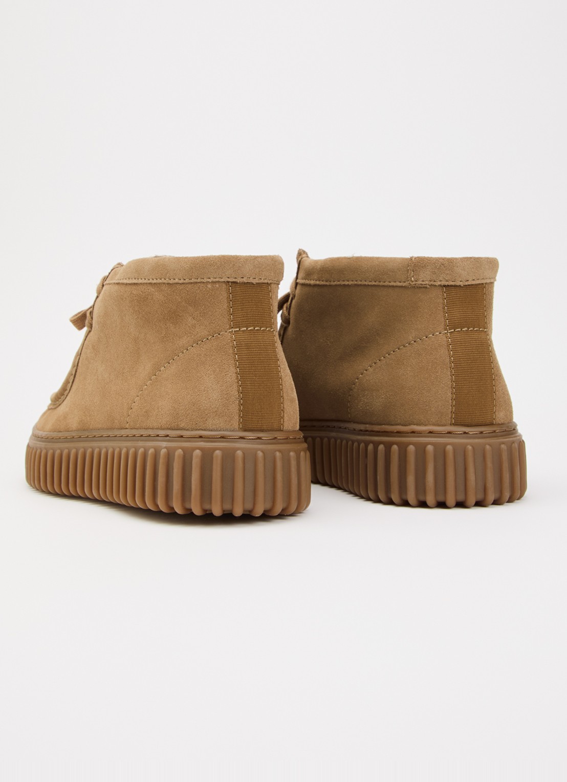 Clarks Originals Torhill Hi veterschoen van suède - achterkant 4 zand