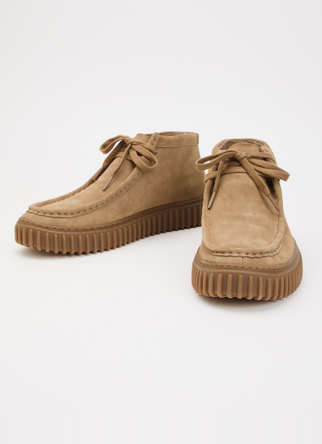 Clarks Originals Torhill Hi veterschoen van suède - detail 2 zand