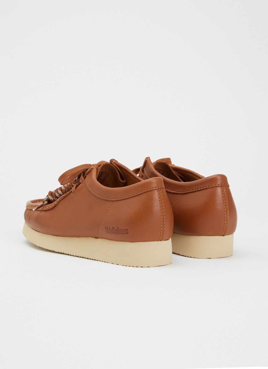 Clarks Originals Wallabee veterschoen van leer  - achterkant bruin