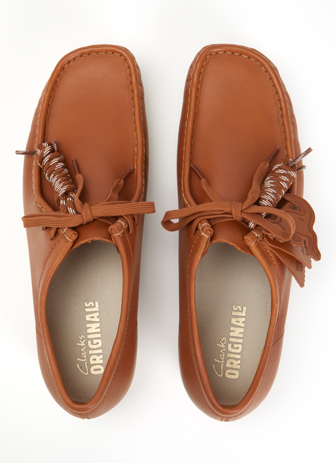 Clarks Originals Wallabee veterschoen van leer  - detail 3 bruin