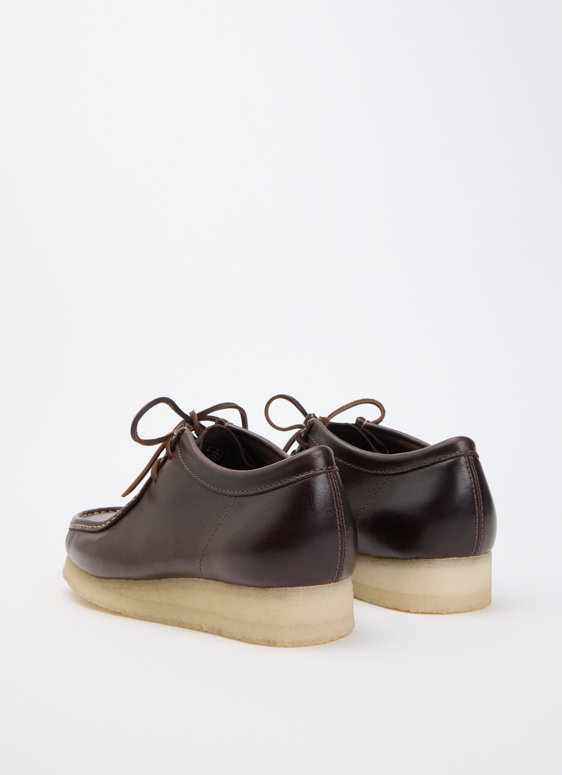 Clarks Originals Wallabee veterschoen van leer  - achterkant 5 donkerbruin