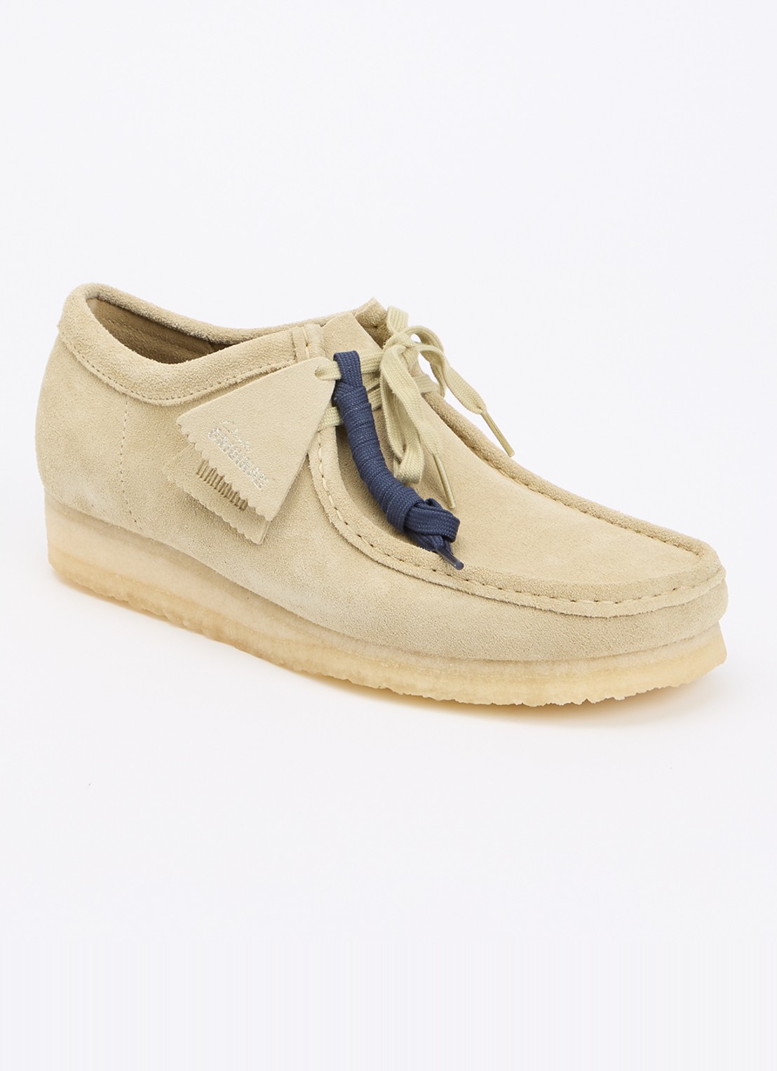 Clarks Originals Wallabee veterschoen van suède - voorkant 4 beige