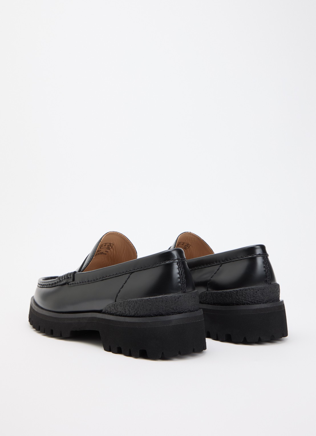 Clarks Originals Yukoner penny loafer van leer  - achterkant 2 zwart