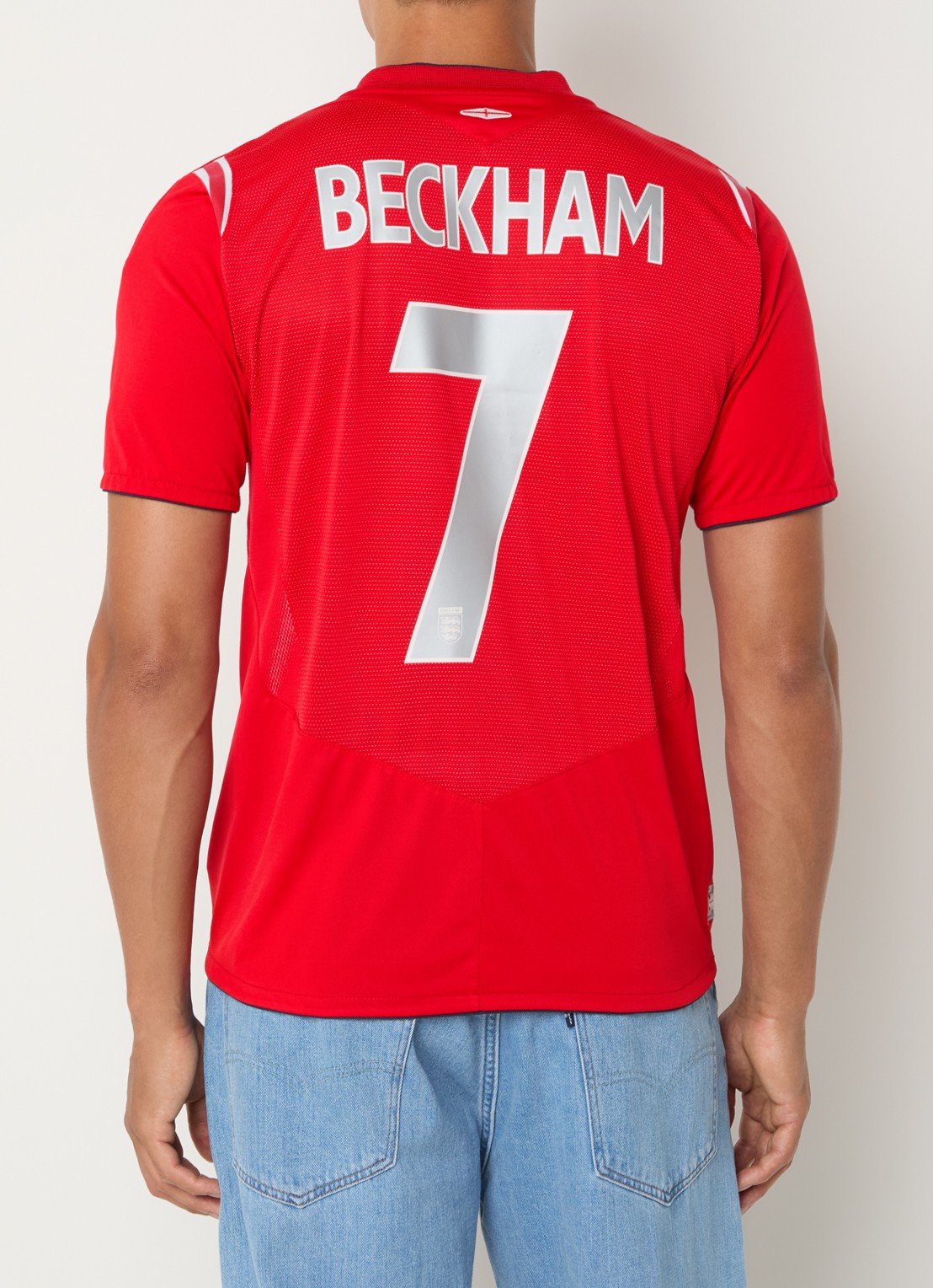 Classic Football Shirts 2004-06 England Beckham voetbalshirt - achterkant rood