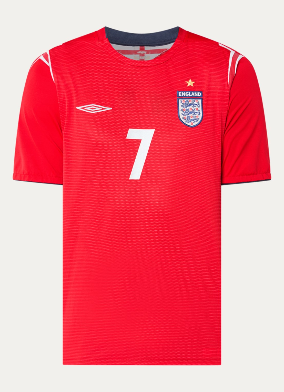 Classic Football Shirts 2004-06 England Beckham voetbalshirt - voorkant 3 rood