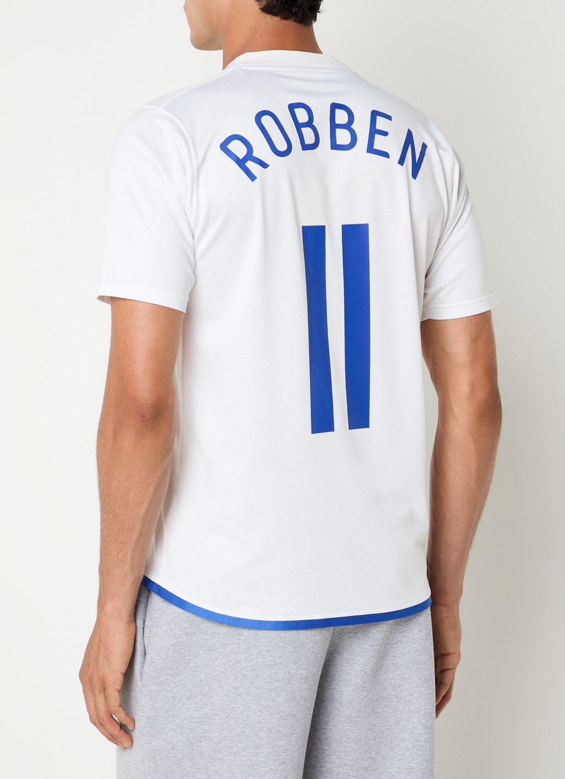 Classic Football Shirts 2006-08 Netherlands Robben voetbalshirt - detail gebroken wit