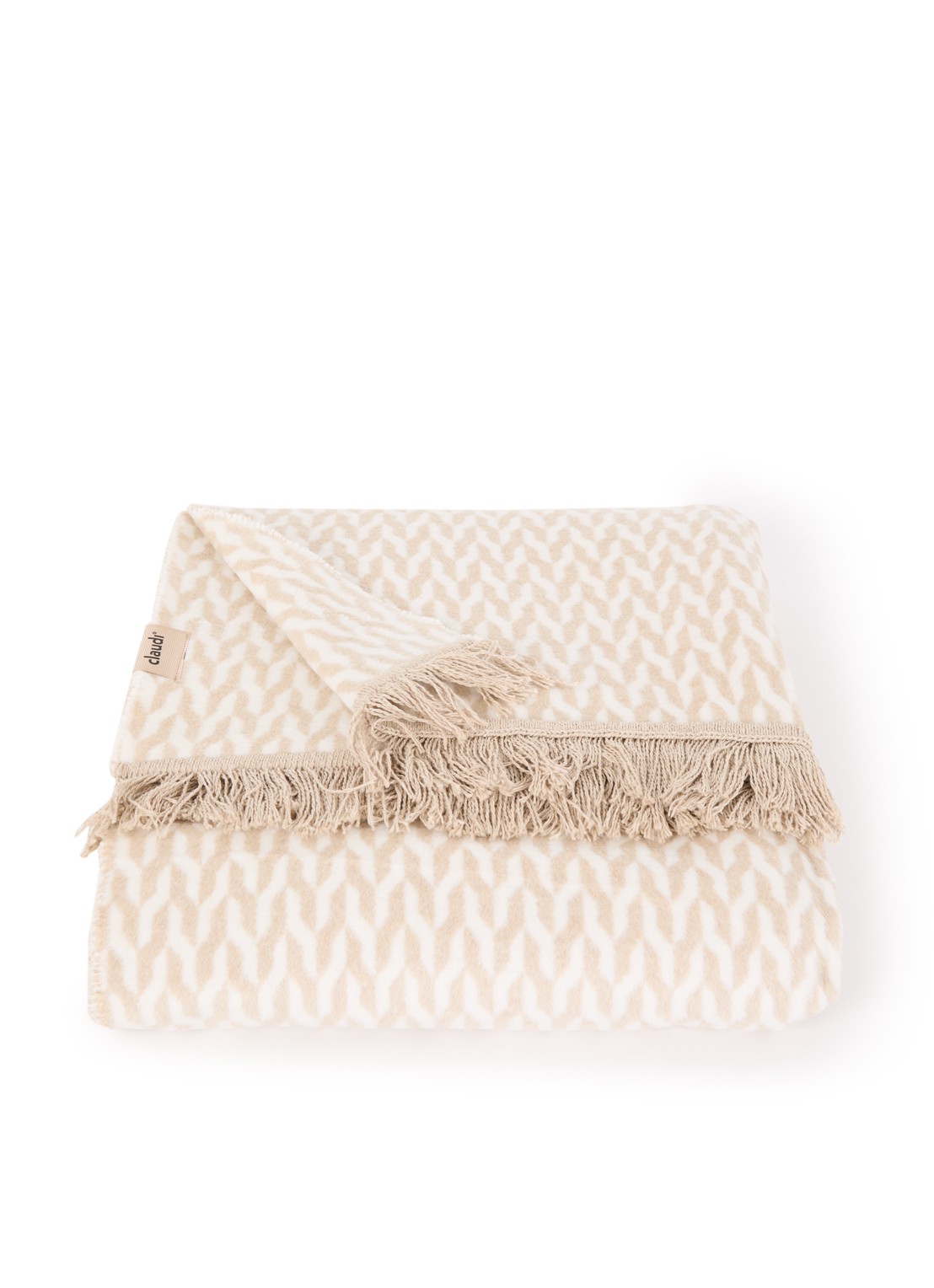 Claudi Aphos plaid 150 x 200 cm - voorkant beige