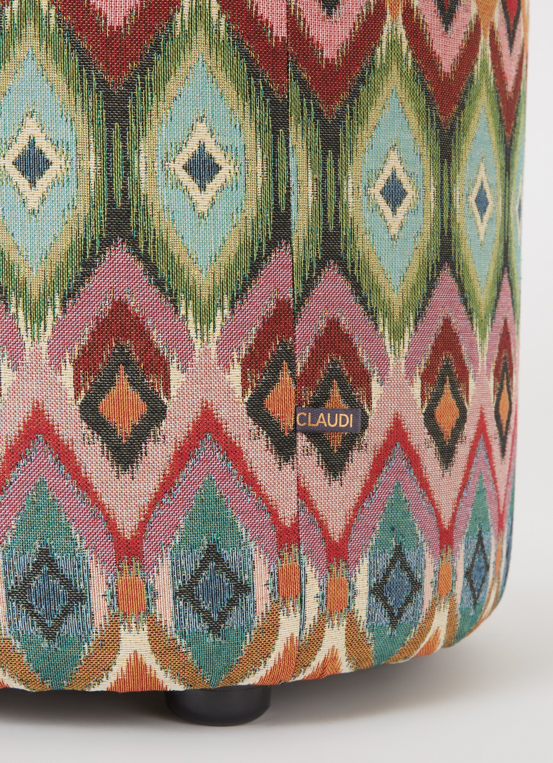 Claudi Belma poef 42 cm - voorkant 2 steenrood