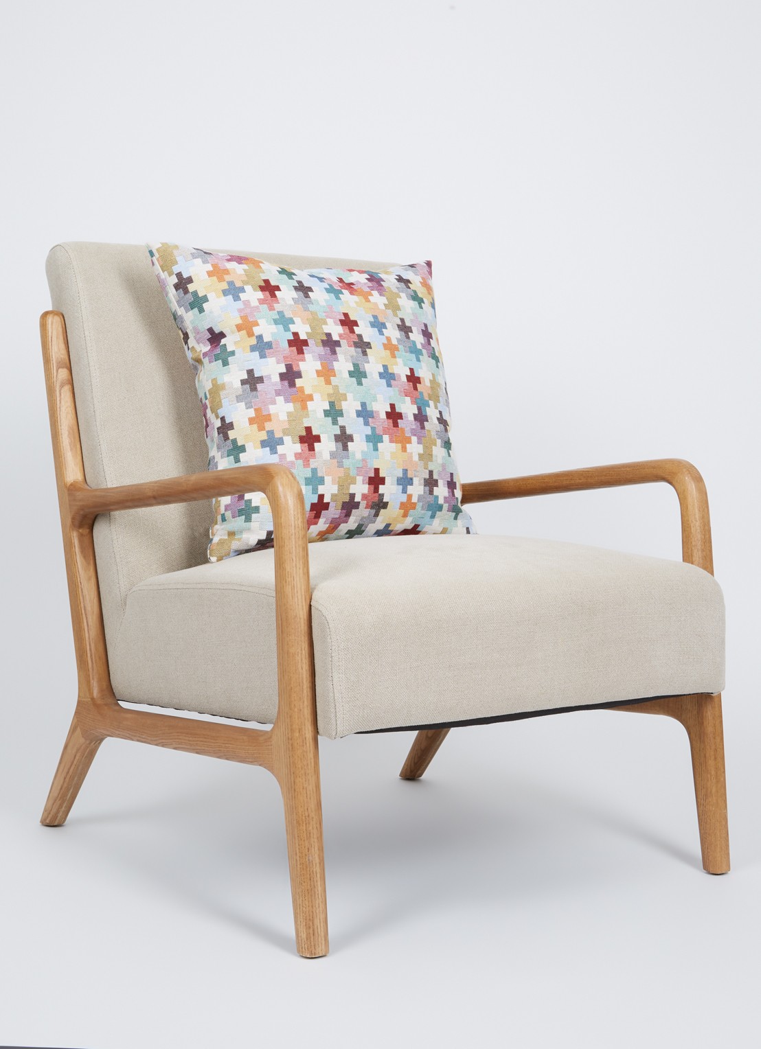 Claudi Biel sierkussen 50 x 50 cm - voorkant 4 beige
