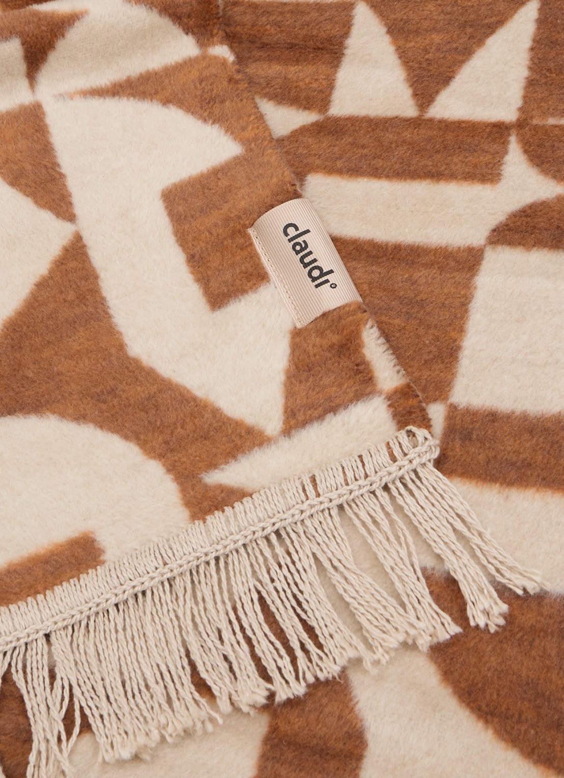 Claudi Claudi plaid 150 x 200 cm - detail roestbruin