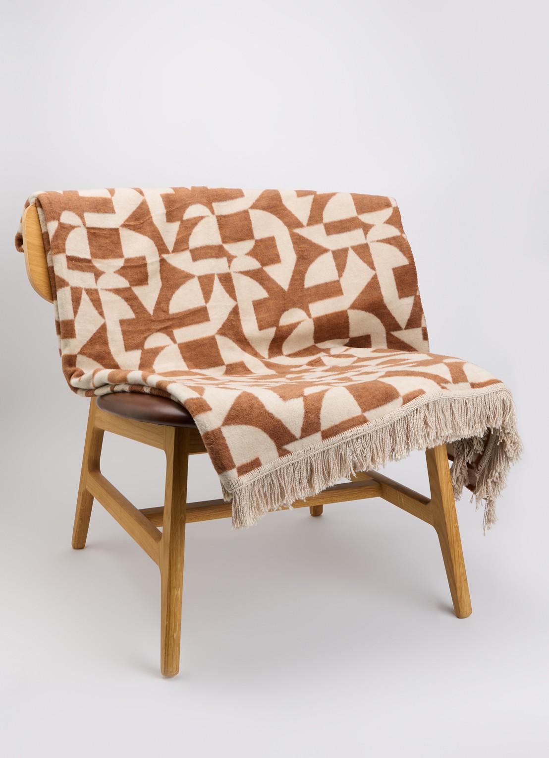 Claudi Claudi plaid 150 x 200 cm - voorkant 3 roestbruin