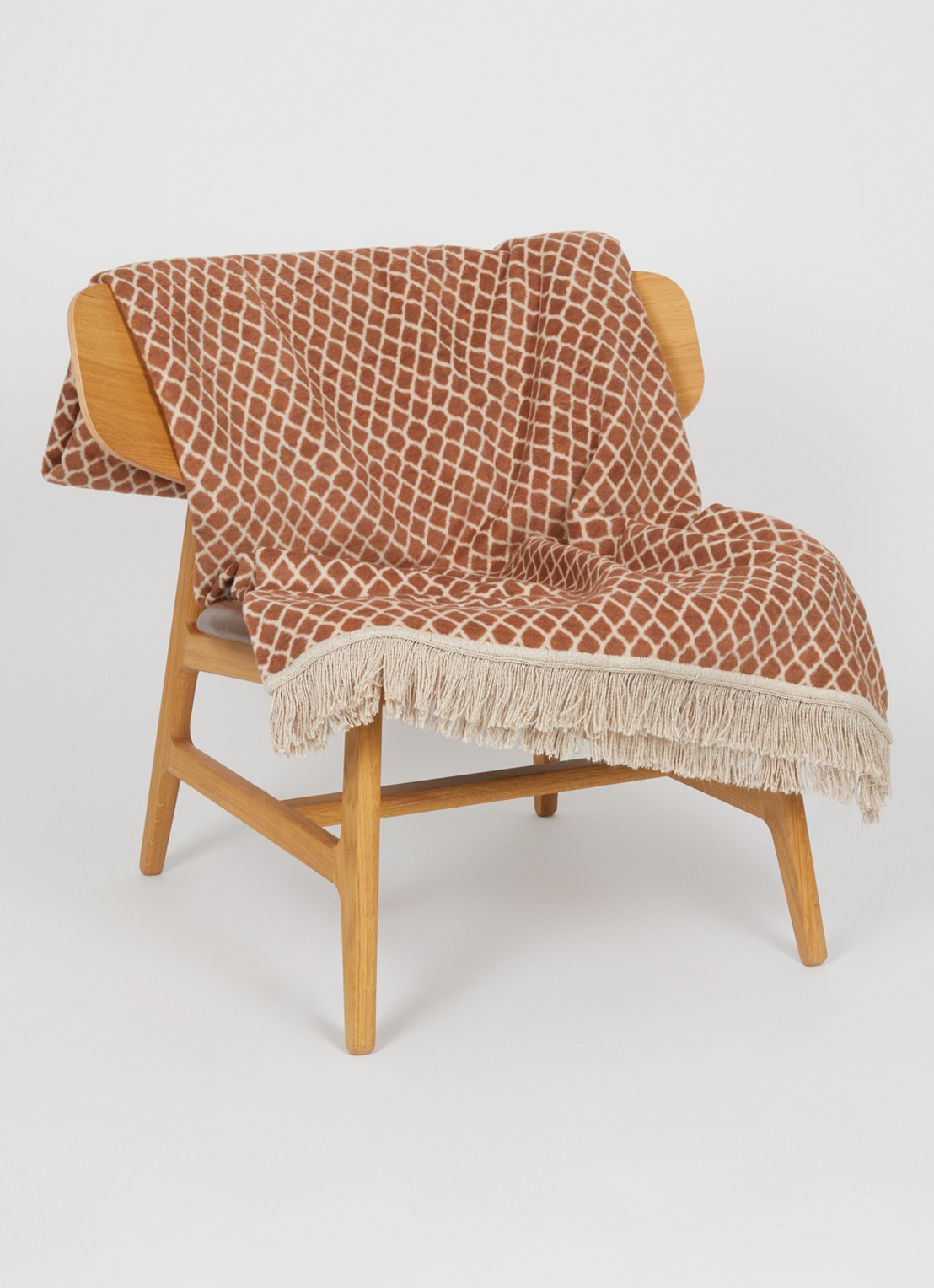 Claudi Colly plaid 150 x 200 cm - voorkant 2 oranjebruin