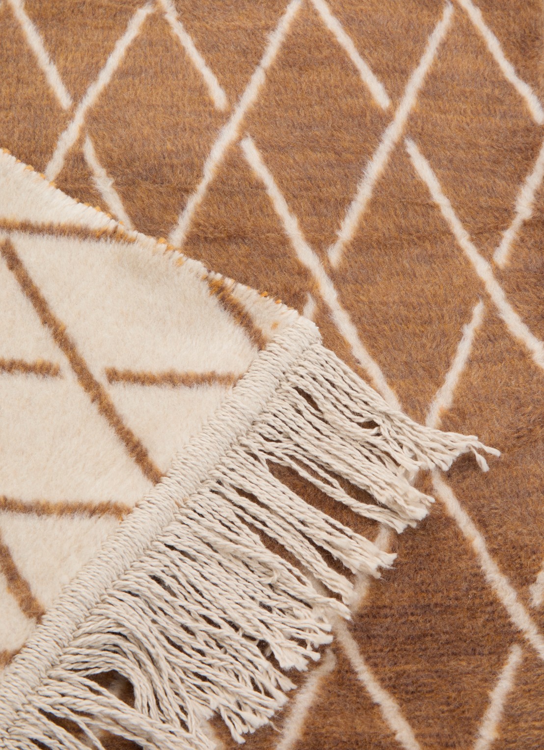 Claudi Dias plaid 150 x 200 cm - detail camel