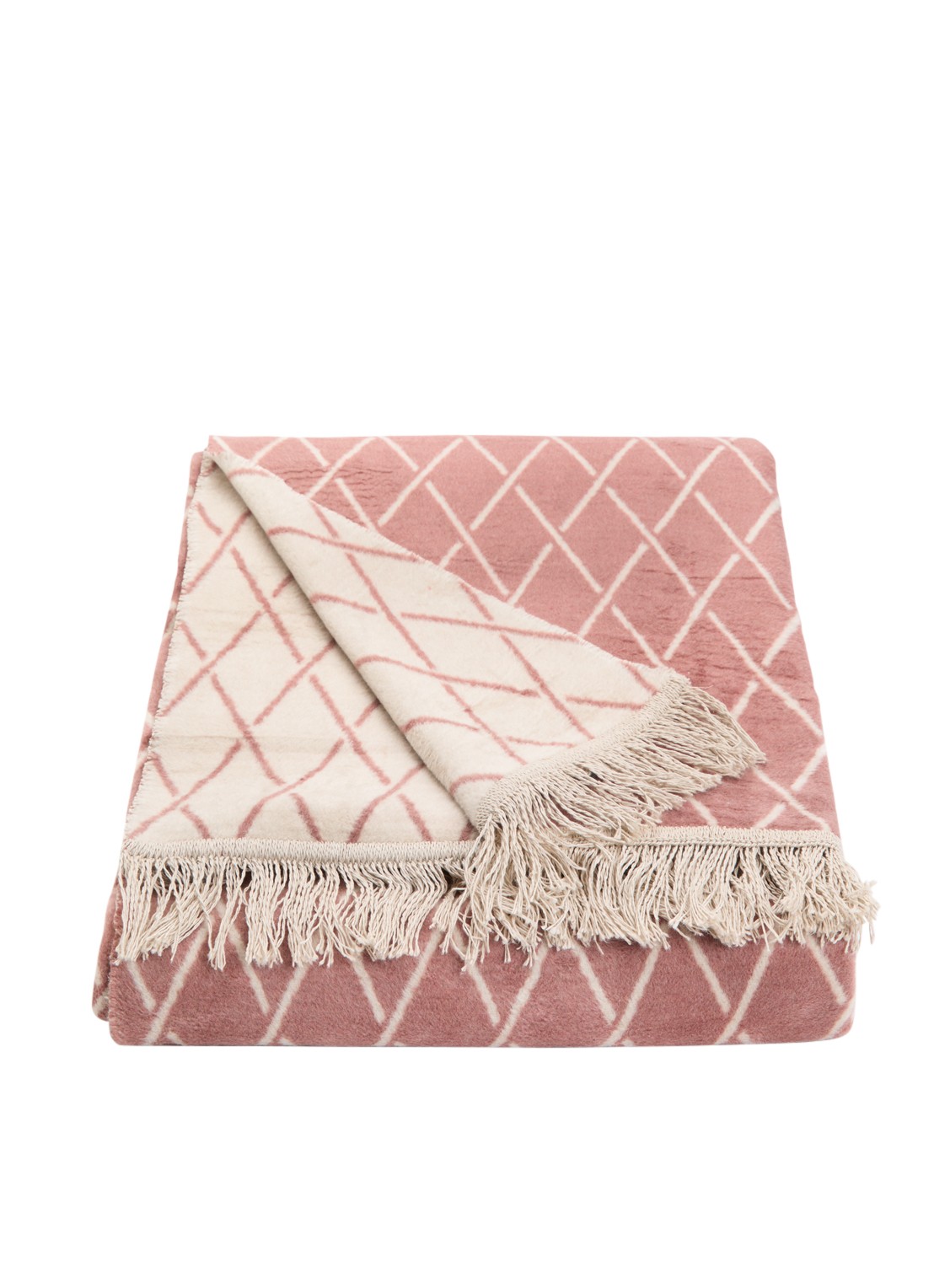 Claudi Dias plaid 150 x 200 cm - voorkant 2 roze