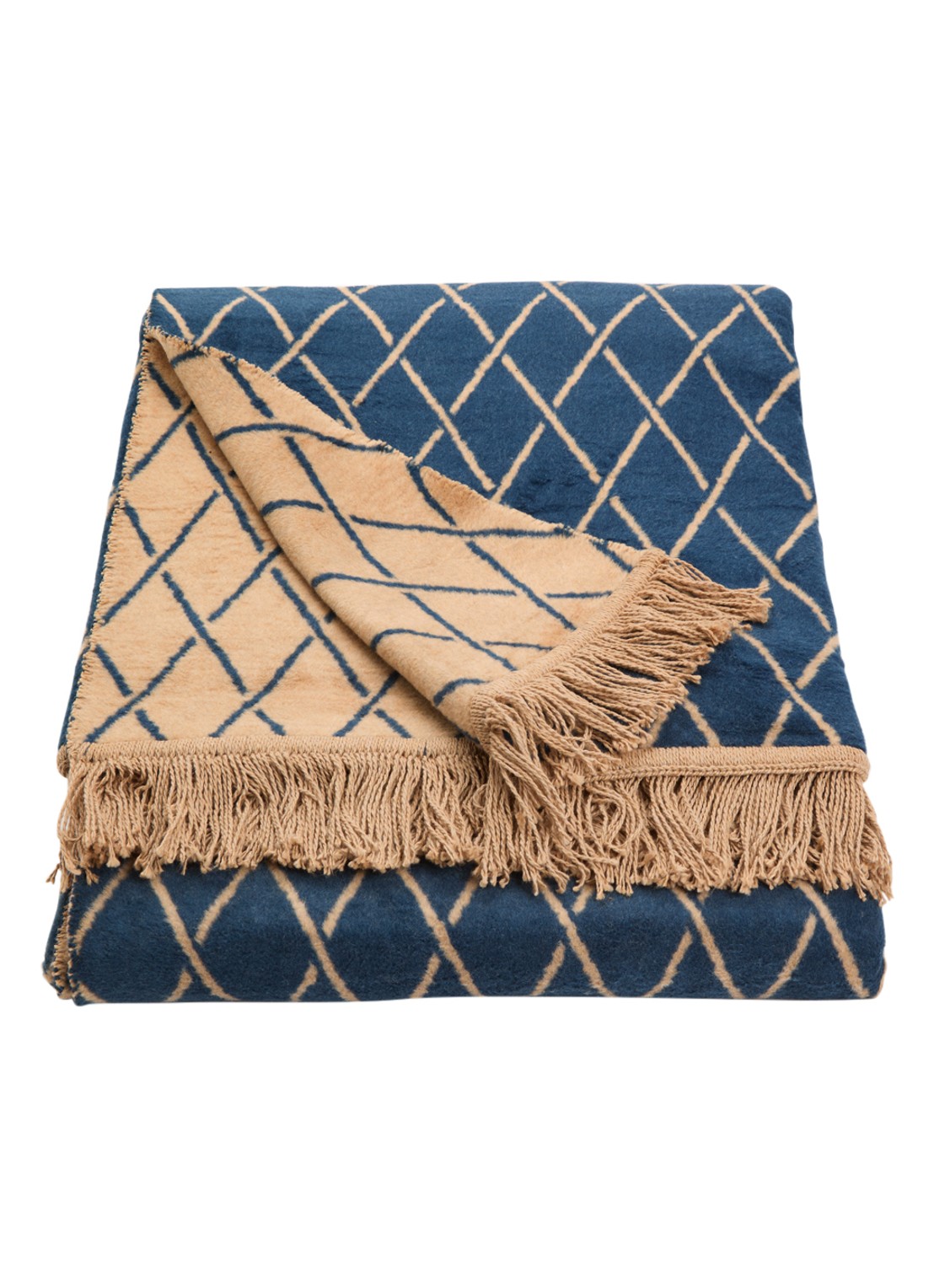 Claudi Dias plaid 150 x 200 cm - voorkant donkerblauw
